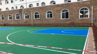 宜宾市翠屏区丙烯酸篮球场地坪施工案例