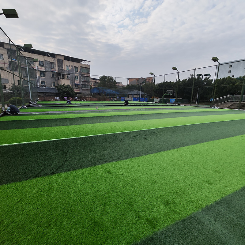 5cm足球场人造草坪铺设